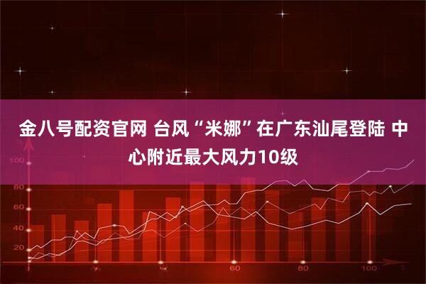 金八号配资官网 台风“米娜”在广东汕尾登陆 中心附近最大风力10级